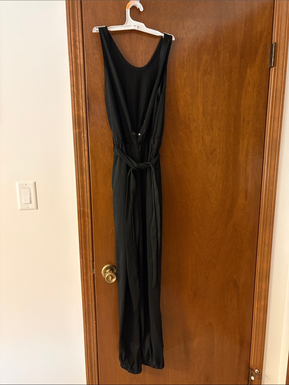 New Pocketed Snap Front Black Jumpsuit Overalls